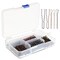 360 Pack 2 Inch Hair Pins with Clear Holder, Bulk Set of Bobby Pins in 2 Styles and 4 Colors